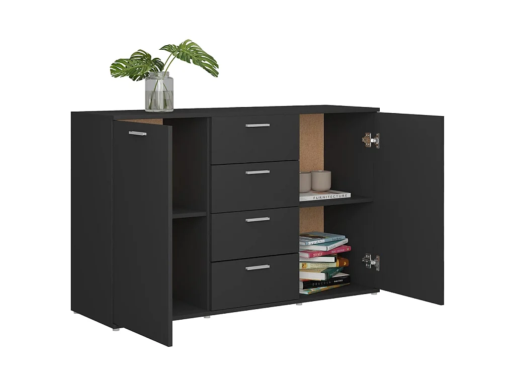 Sideboard Grau - Lowboard 120x35,5x75 cm Holzwerkstoff -RM50691