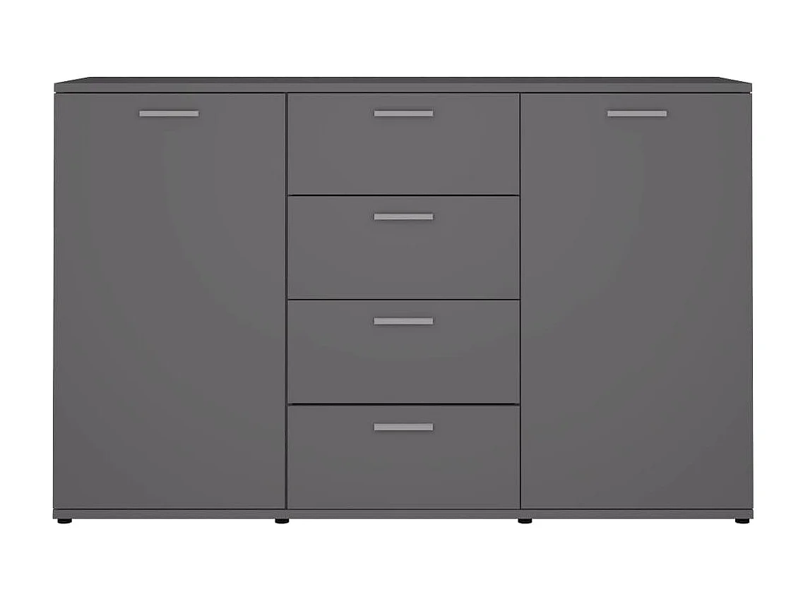 Sideboard Grau - Lowboard 120x35,5x75 cm Holzwerkstoff -RM50691