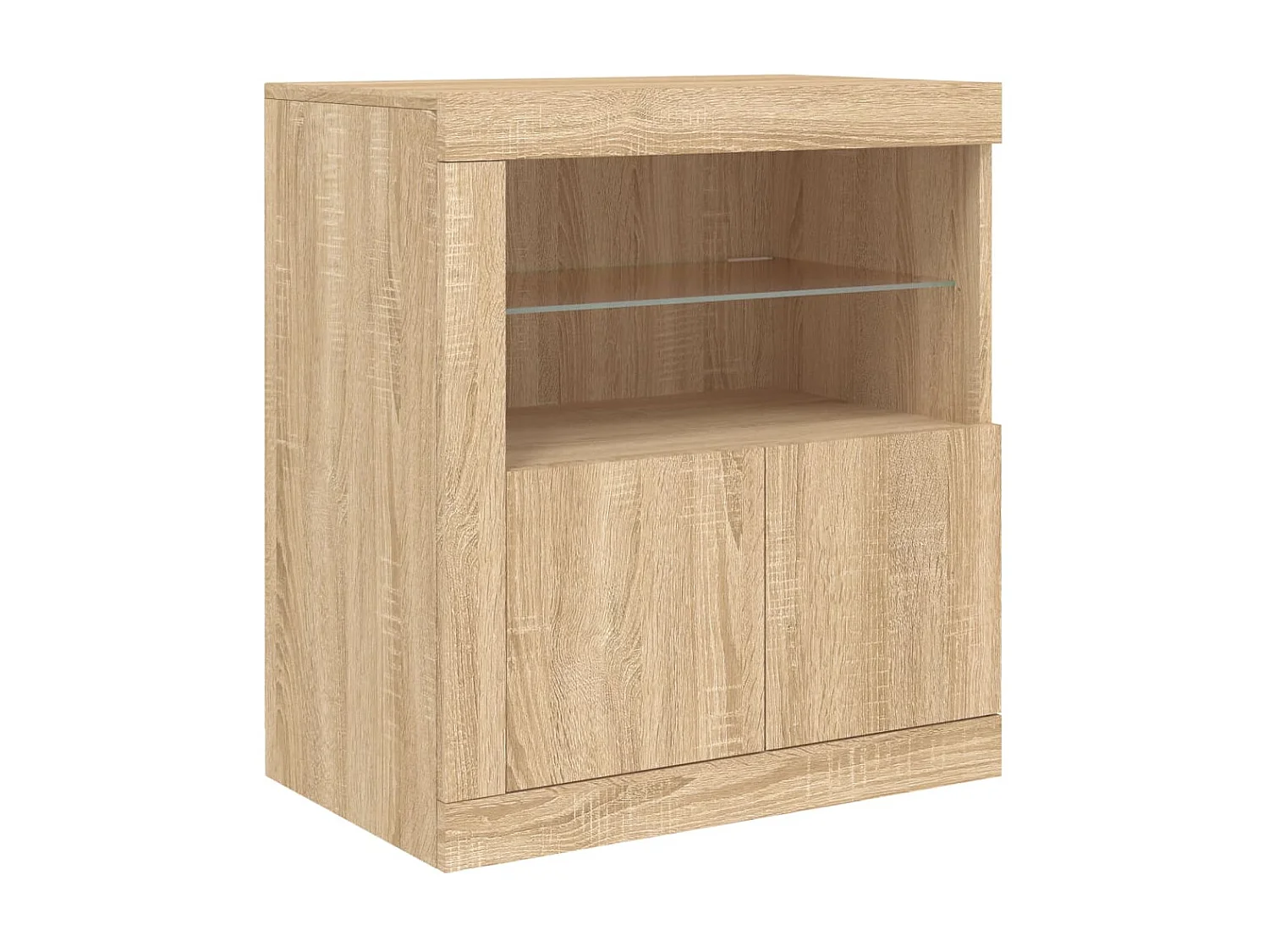 Sideboard mit LED-Leuchten Anrichte Sonoma-Eiche 60,5x37x67 cm -RM88932
