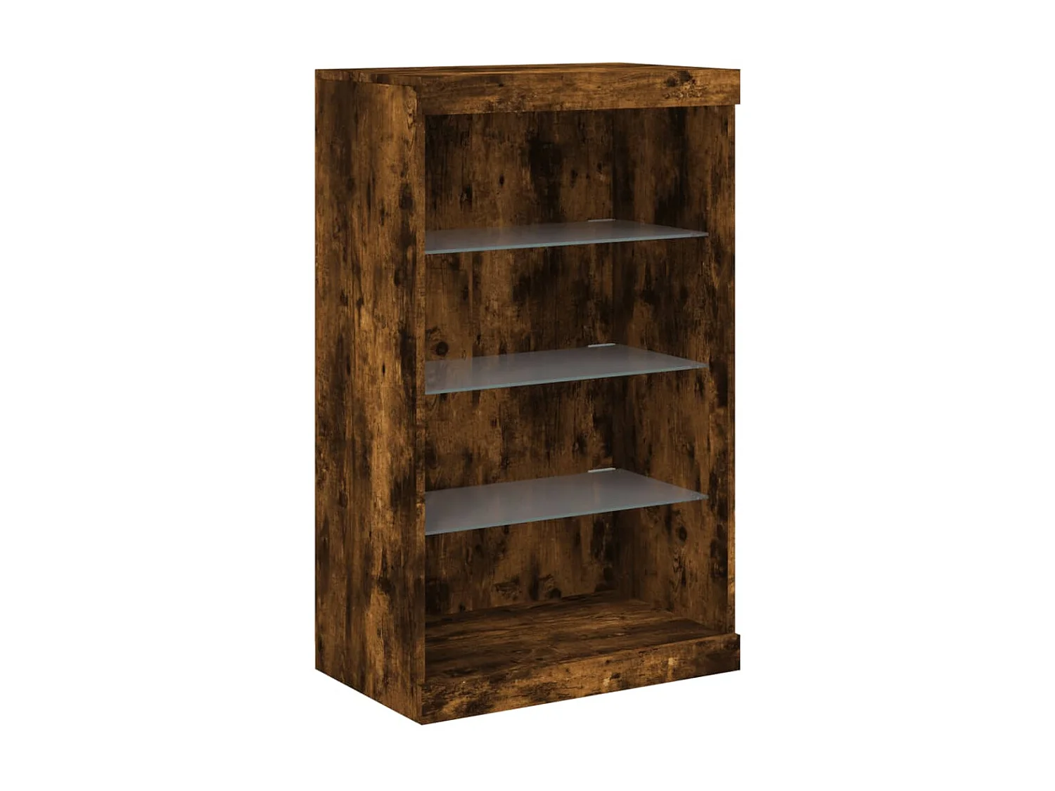 Sideboard mit LED-Leuchten Anrichte Räuchereiche 60,5x37x100 cm -RM74702