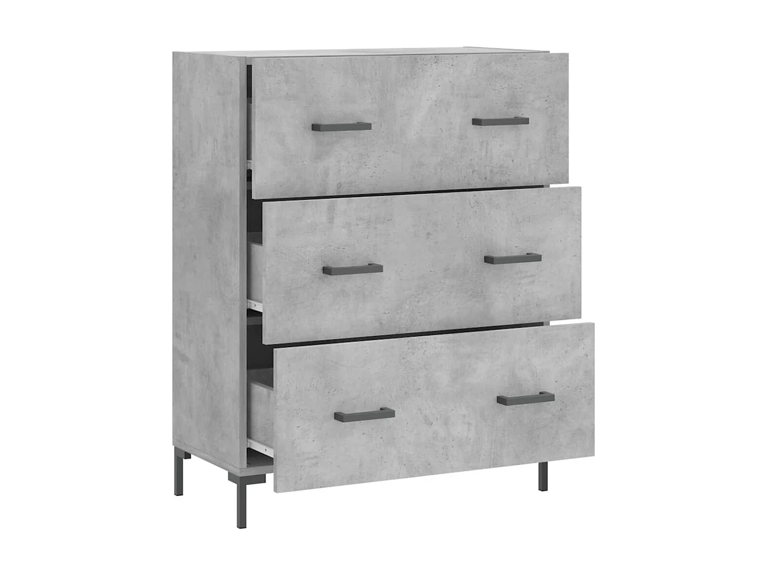 Sideboard Lowboard - Betongrau 69,5x34x90 cm Holzwerkstoff -RM33246