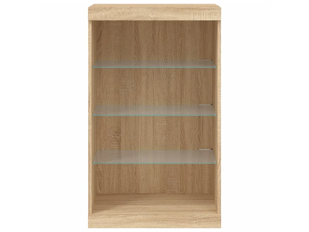 Sideboard mit LED-Leuchten Anrichte Sonoma-Eiche 60,5x37x100 cm -RM16968