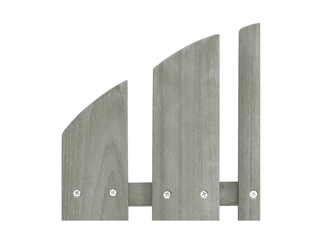 Chaises de jardin Adirondack avec table Bois de sapin Gris SEF90882