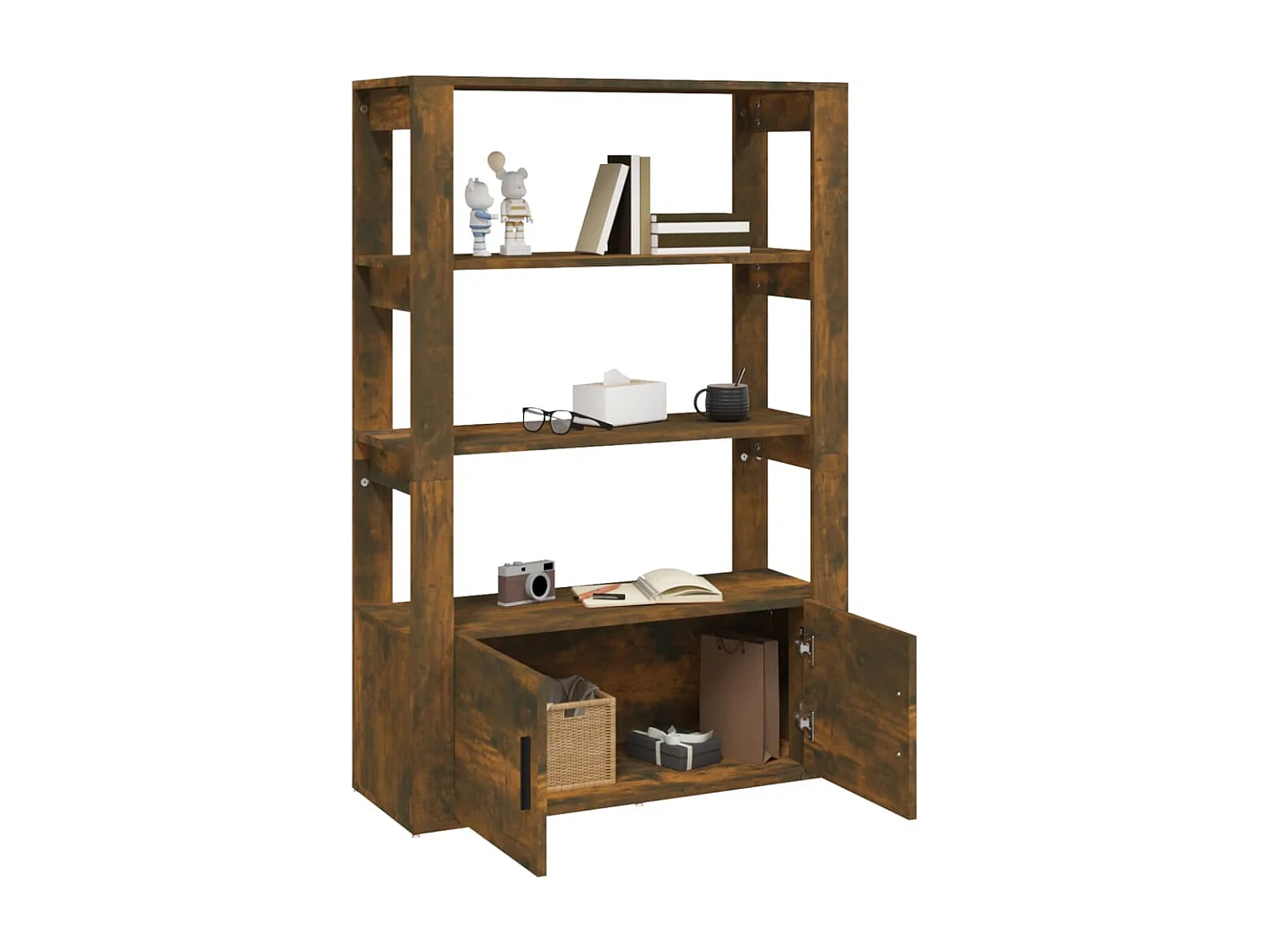 Sideboard Anrichte Räuchereiche 80x30x119,5 cm Holzwerkstoff -RM61533