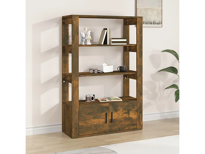 Sideboard Anrichte Räuchereiche 80x30x119,5 cm Holzwerkstoff -RM61533