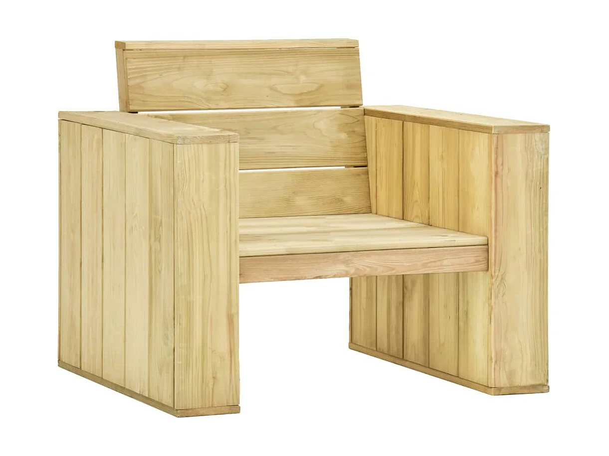 Tuinstoelen 2 st 89x76x76 cm geïmpregneerd grenenhout NL44699