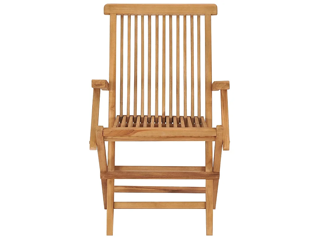 Chaises de jardin pliables 3 pcs Bois de teck massif SEF74775