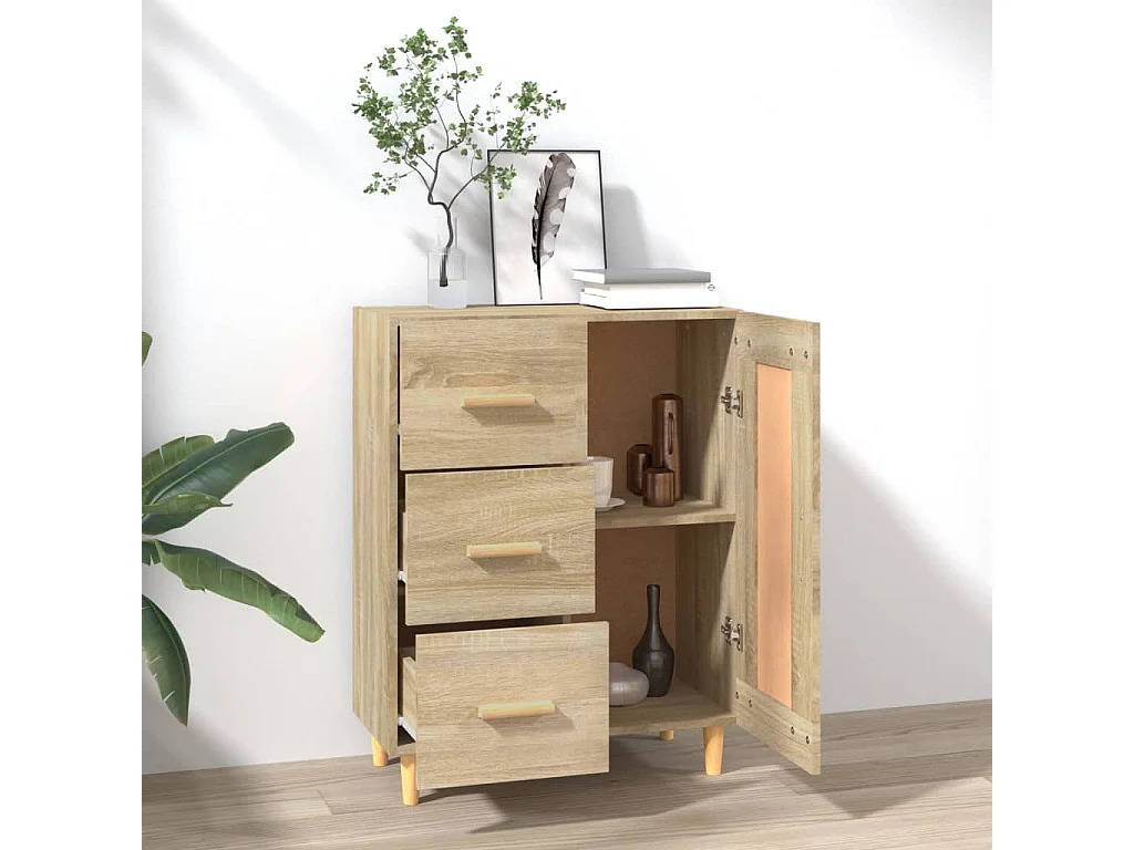 Sideboard Anrichte Sonoma-Eiche 69,5x34x90 cm Holzwerkstoff -RM99715