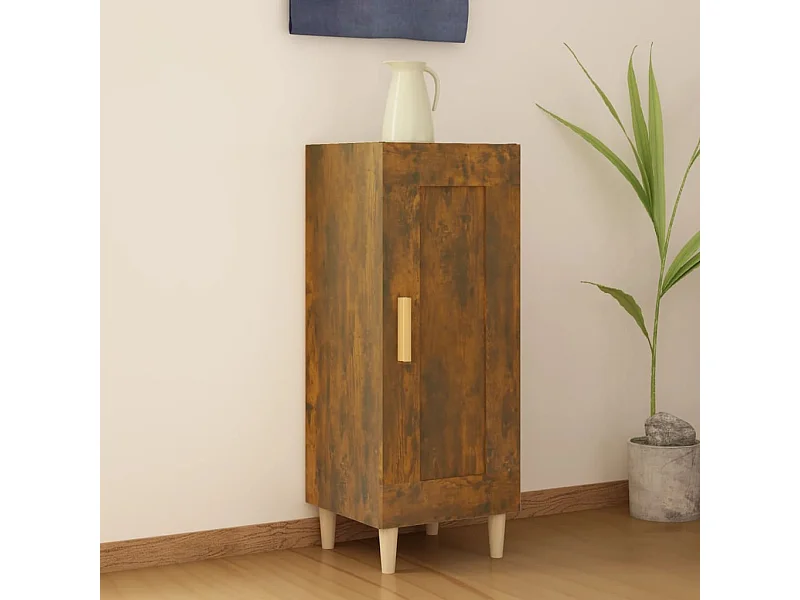Sideboard Anrichte Räuchereiche 34,5x34x90 cm Holzwerkstoff -RM74261
