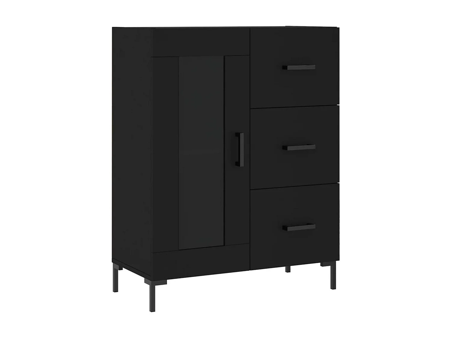 Sideboard Schwarz Anrichte 69,5x34x90 cm Holzwerkstoff -RM89154