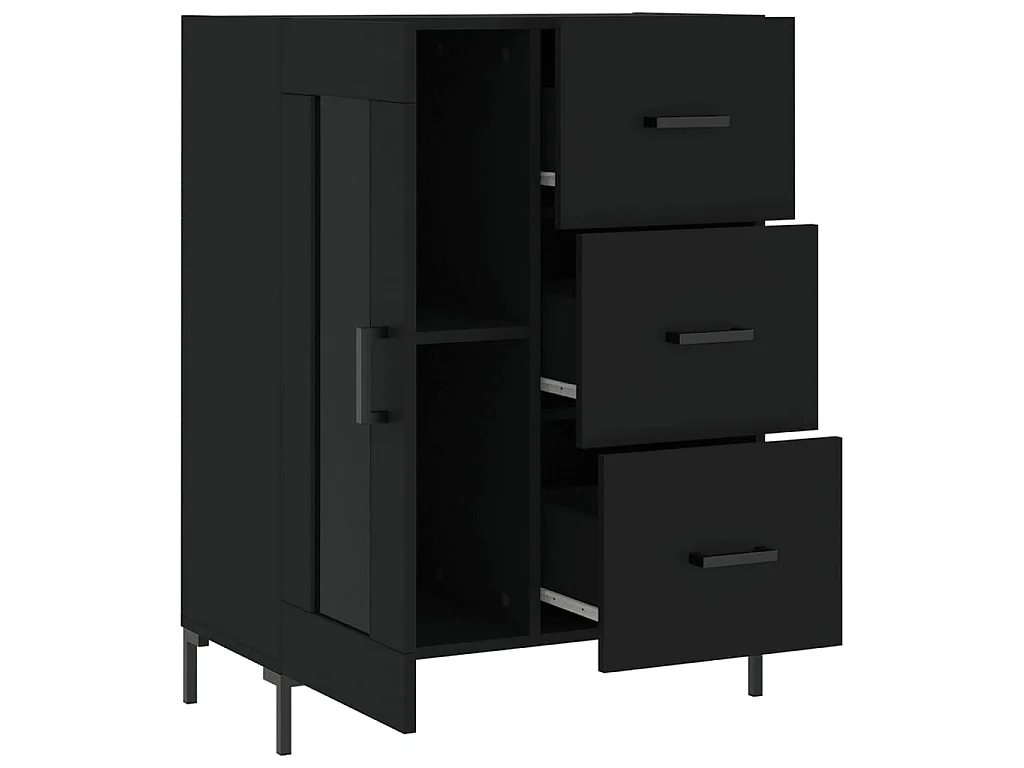Sideboard Schwarz Anrichte 69,5x34x90 cm Holzwerkstoff -RM89154