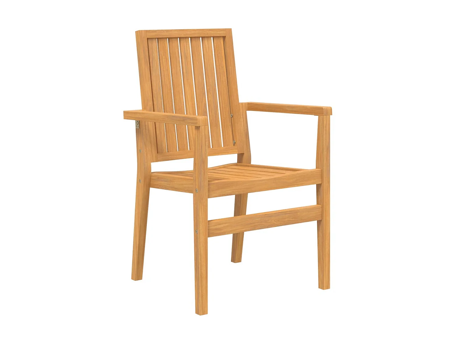 Chaises de jardin empilables lot de 2 56,5x57,5x91 cm bois teck SEF76338