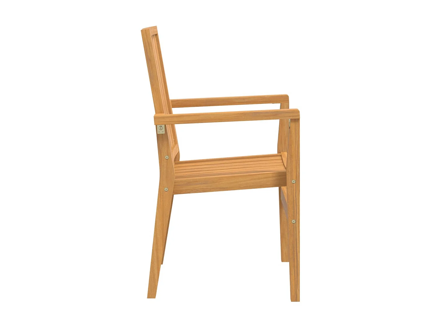 Chaises de jardin empilables lot de 2 56,5x57,5x91 cm bois teck SEF76338