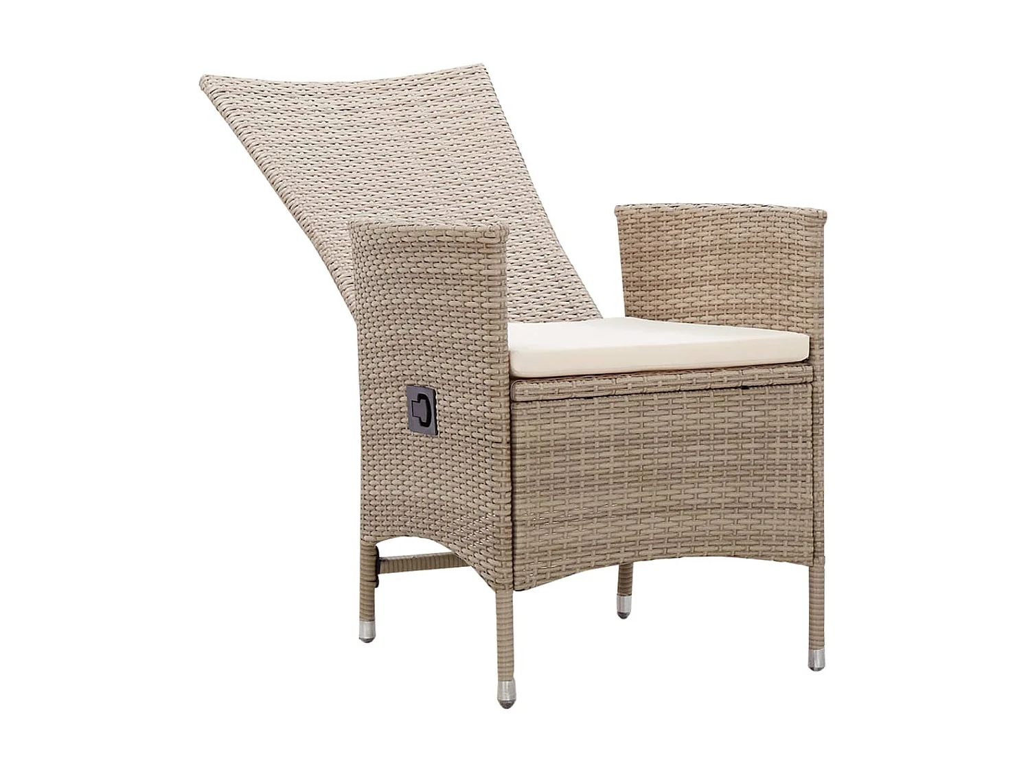 Tuinstoelen 2 st met kussens poly rattan beige NL94188