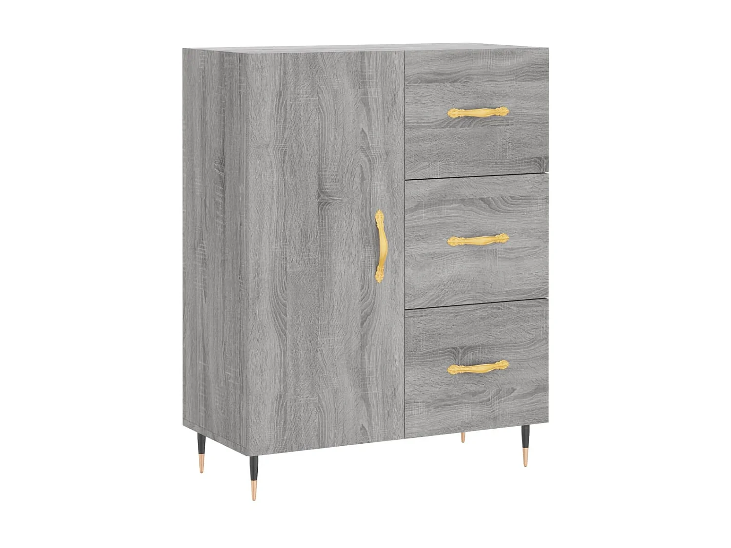 Sideboard Grau Sonoma - Lowboard 69,5x34x90 cm Holzwerkstoff -RM90666