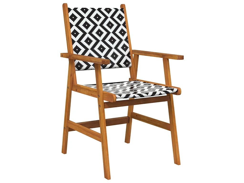 Chaises de jardin 2 pcs Bois d'acacia solide SEF67025