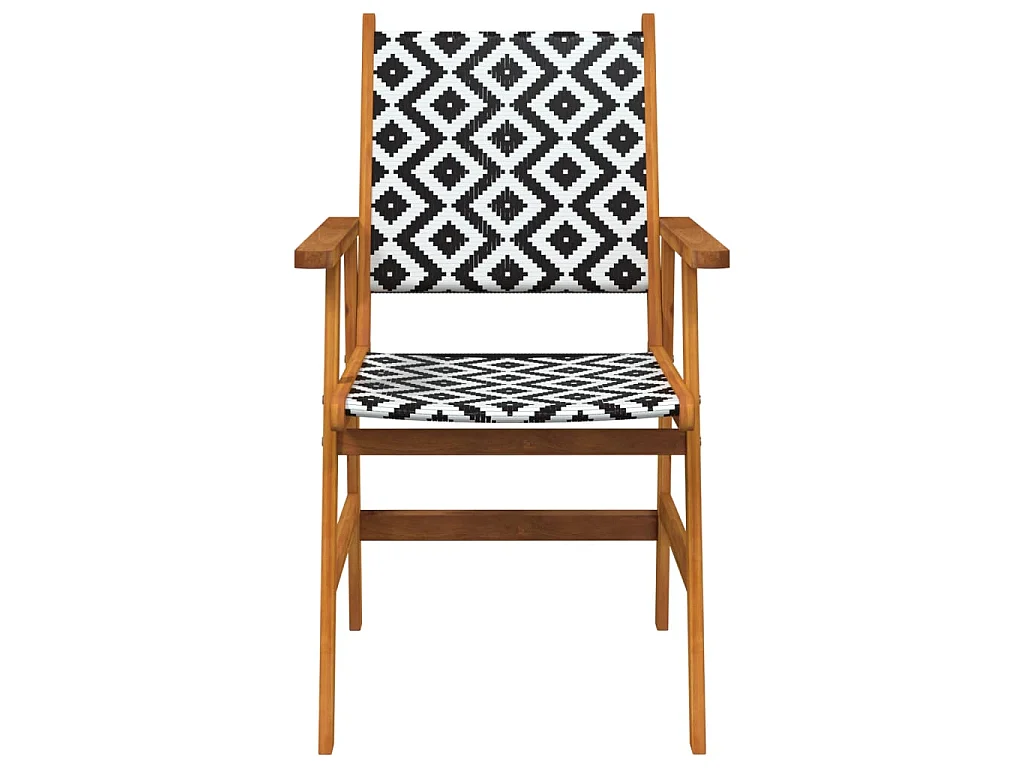 Chaises de jardin 2 pcs Bois d'acacia solide SEF67025