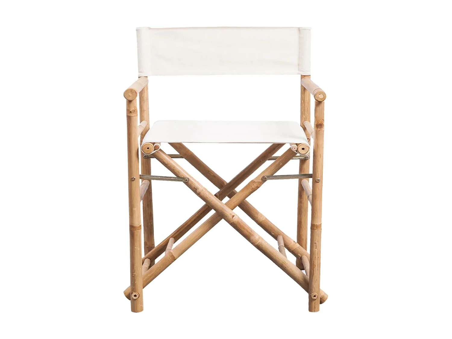 Chaise pliable 2 pcs Bambou et toile SEF37764