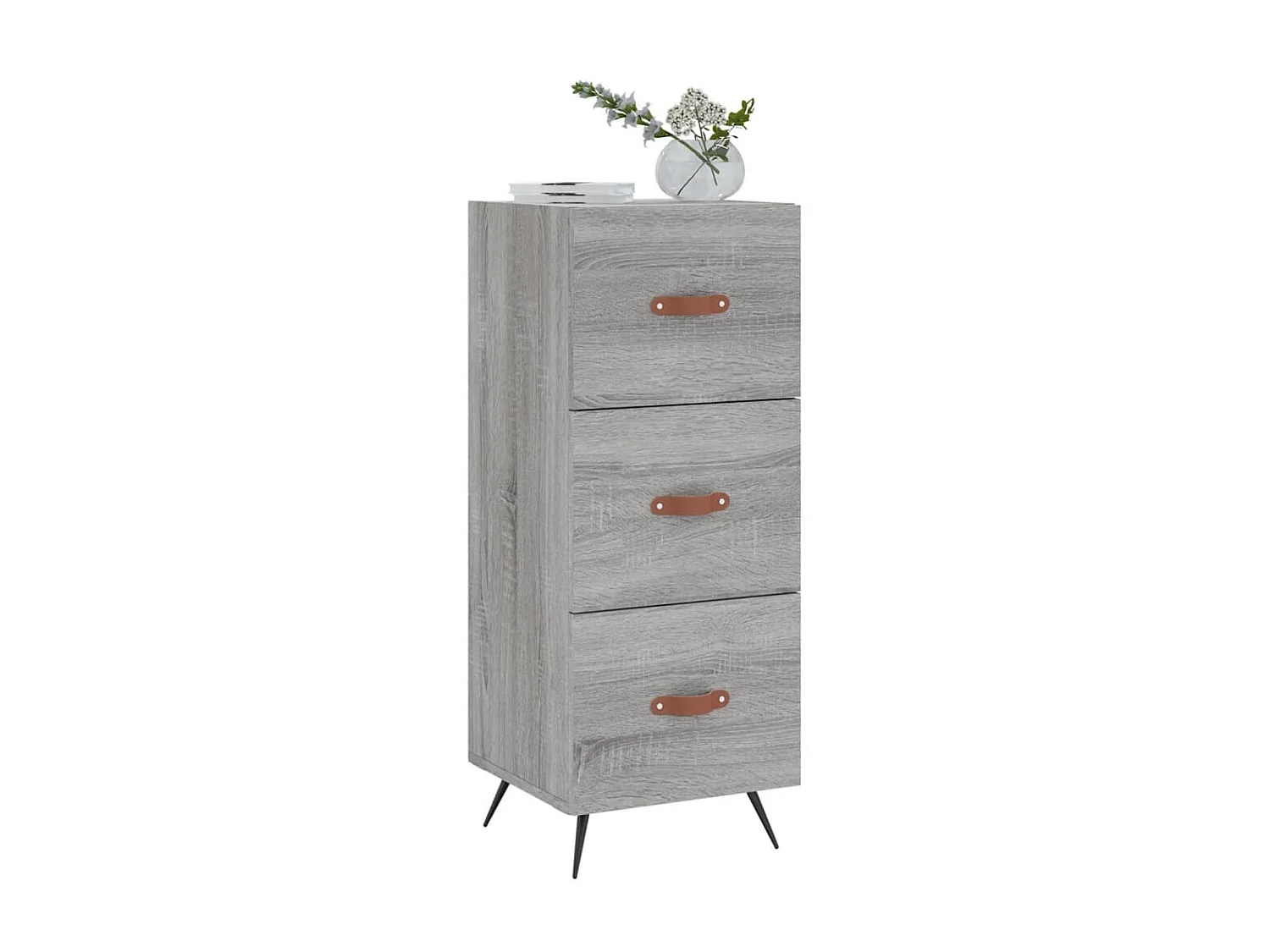 Sideboard Grau Sonoma - Lowboard 34,5x34x90 cm Holzwerkstoff -RM93779