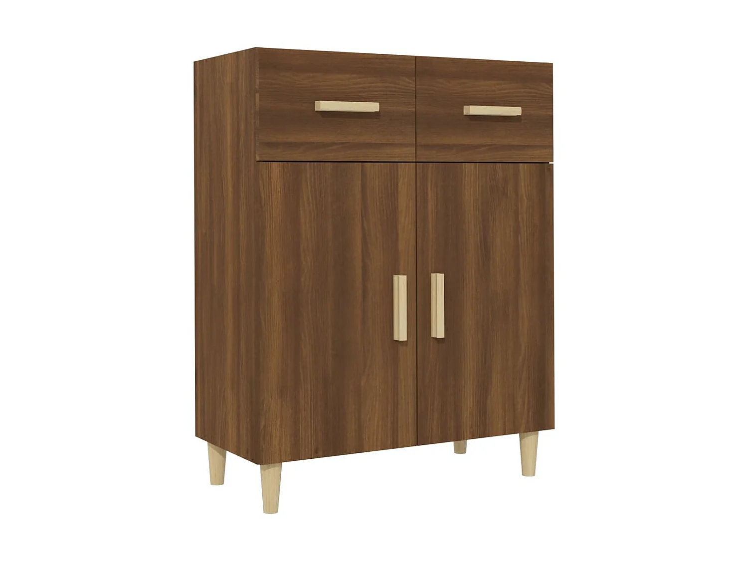 Sideboard Lowboard - Braun Eichen-Optik 69,5x34x89 cm Holzwerkstoff -RM63014