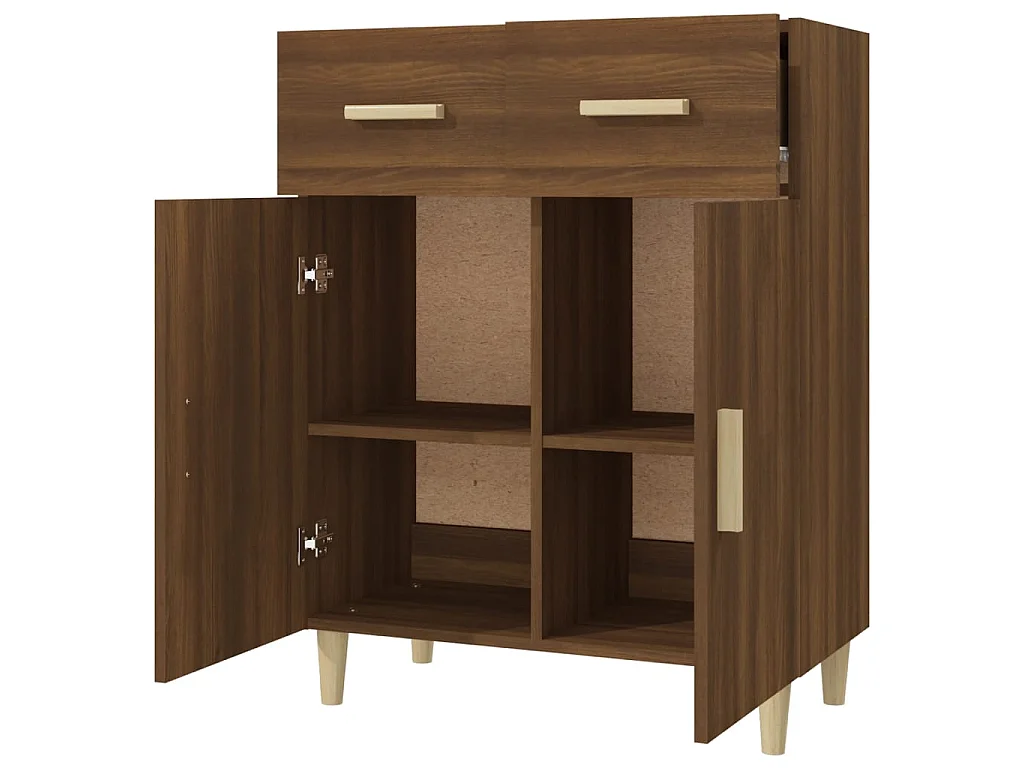 Sideboard Lowboard - Braun Eichen-Optik 69,5x34x89 cm Holzwerkstoff -RM63014