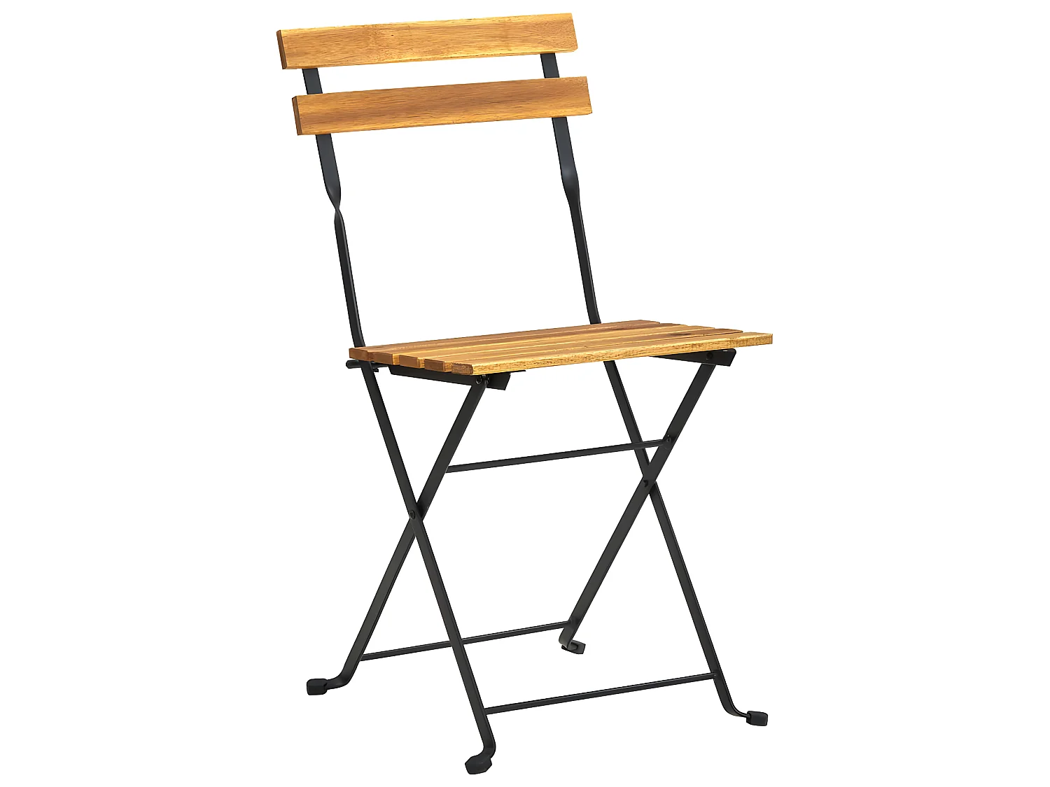 Klappbare Gartenstühle 2 Stk.| Outdoor-Stuhl Stahl und Massivholz Akazie -gkd607536
