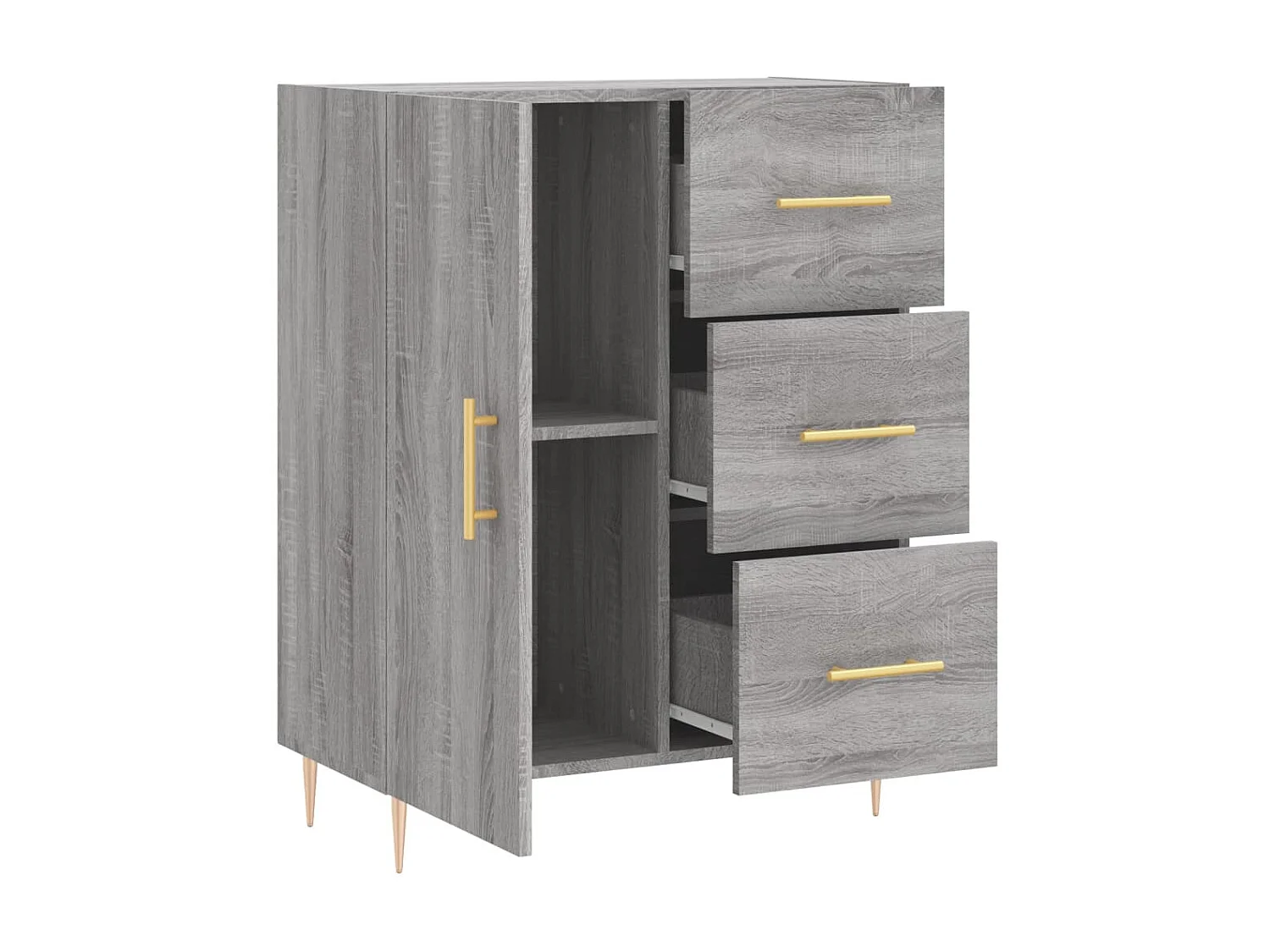 Sideboard Grau Sonoma - Lowboard 69,5x34x90 cm Holzwerkstoff -RM22946