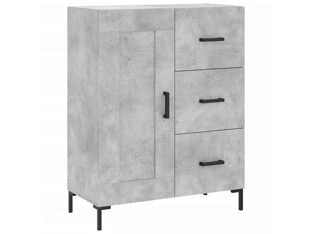 Sideboard Lowboard - Betongrau 69,5x34x90 cm Holzwerkstoff -RM96859
