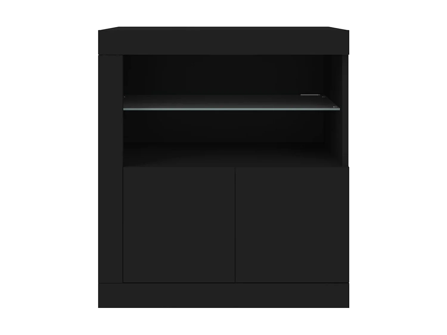 Sideboard mit LED-Leuchten Anrichte Schwarz 60,5x37x67 cm -RM12124