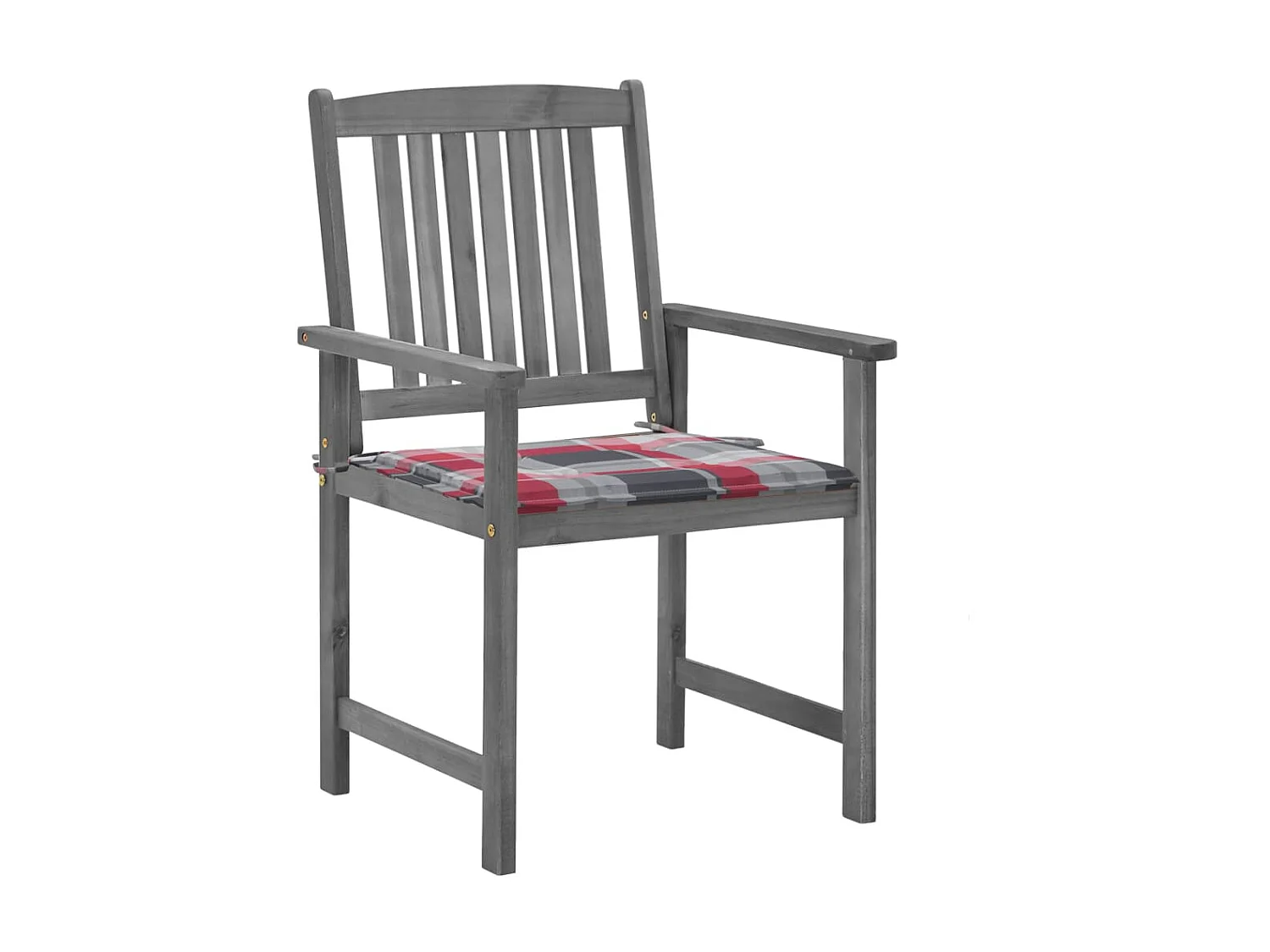 Tuinstoelen 4 st met kussens massief acaciahout grijs NL32675