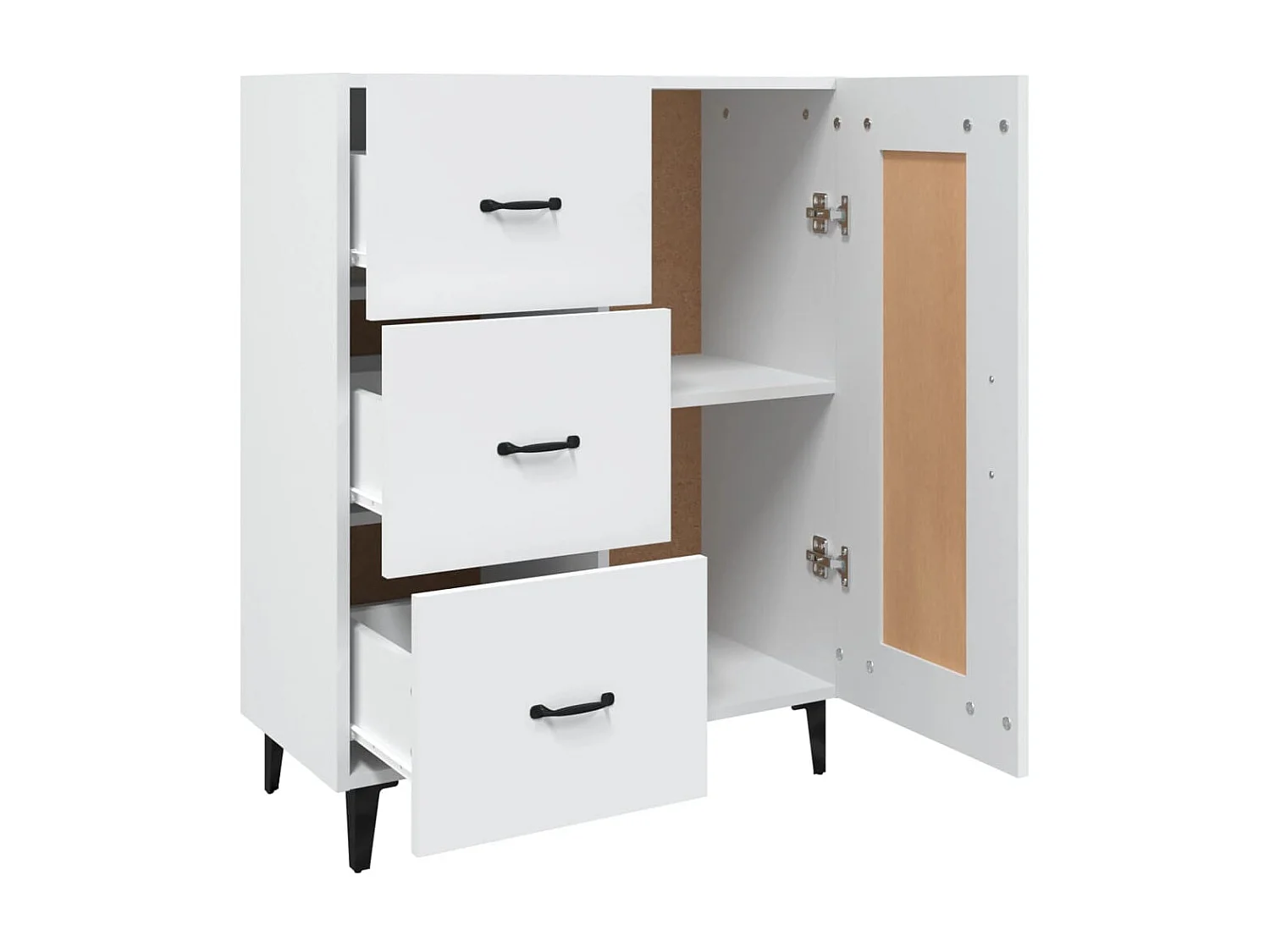 Sideboard Weiß Anrichte 69,5x34x90 cm Holzwerkstoff -RM68947