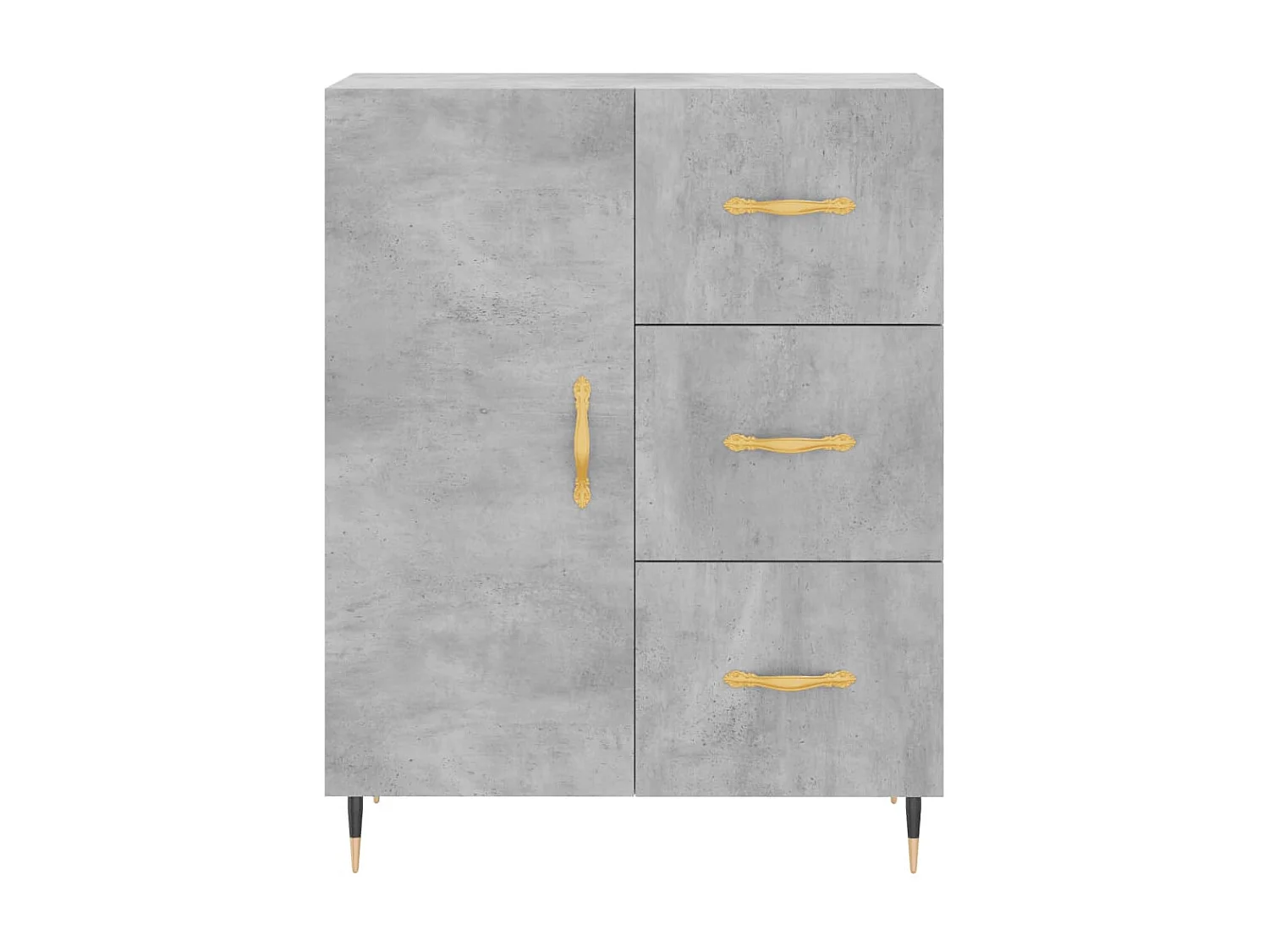 Sideboard Lowboard - Betongrau 69,5x34x90 cm Holzwerkstoff -RM40927