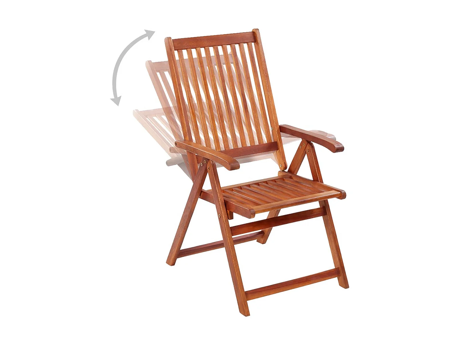 Chaises pliables de jardin 3 pcs Bois d'acacia solide SEF30091