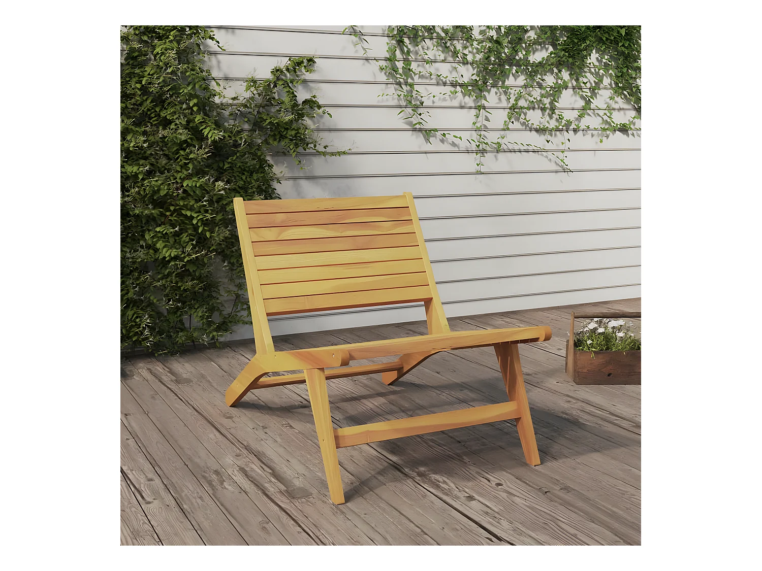 Chaise de jardin Bois de teck solide SEF64440