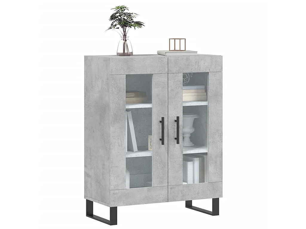 Sideboard Lowboard - Betongrau 69,5x34x90 cm Holzwerkstoff -RM60427