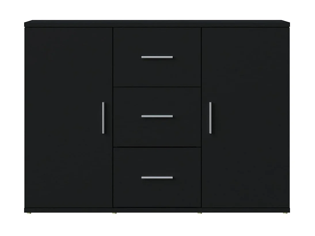 Sideboard Schwarz Anrichte 91x29,5x65 cm Holzwerkstoff -RM44683