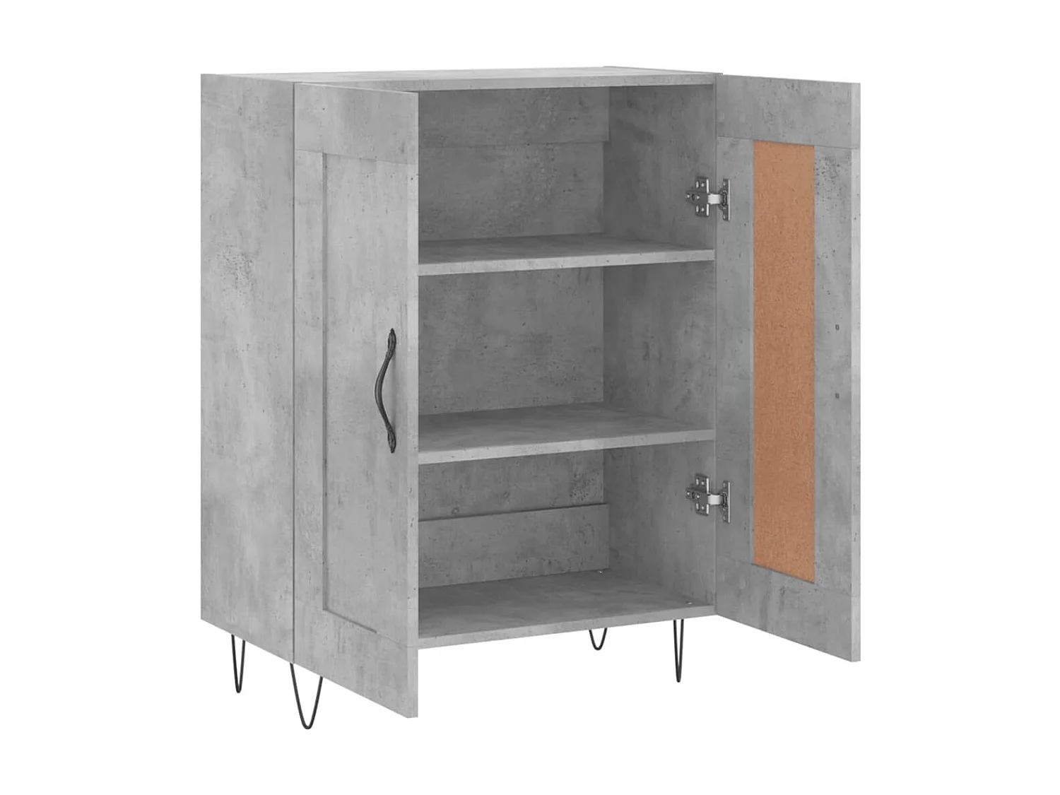 Sideboard Lowboard - Betongrau 69,5x34x90 cm Holzwerkstoff -RM20934