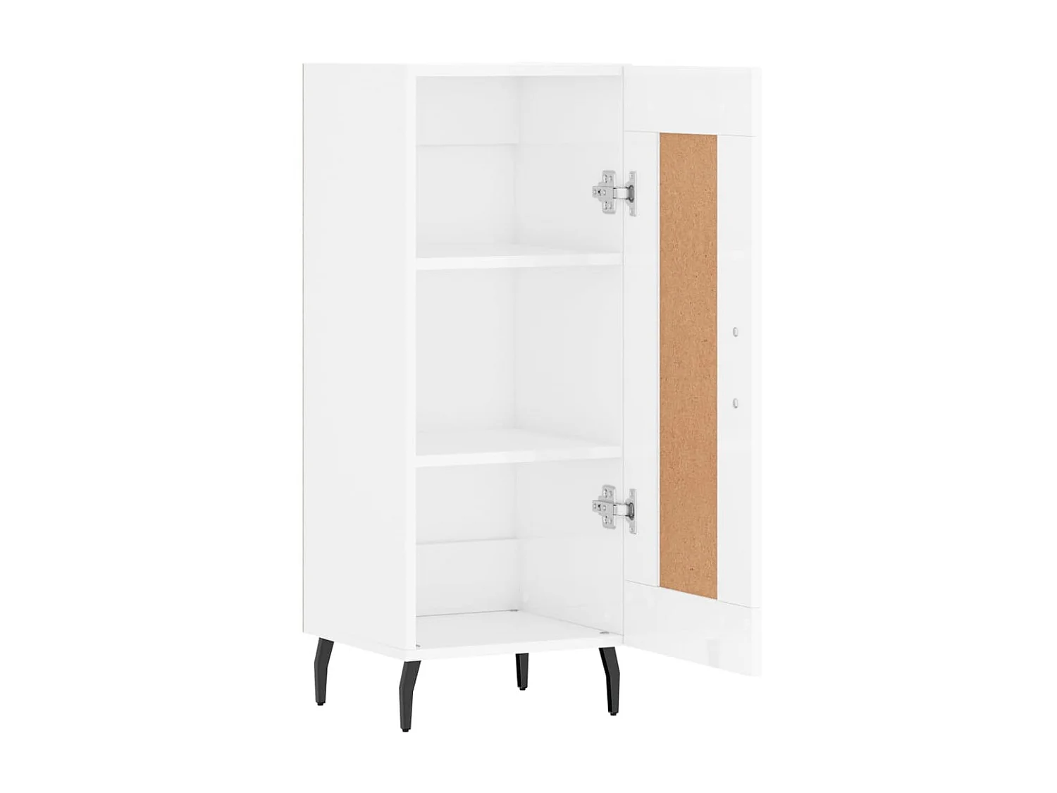 Sideboard Lowboard - Hochglanz-Weiß 34,5x34x90 cm Holzwerkstoff -RM83045