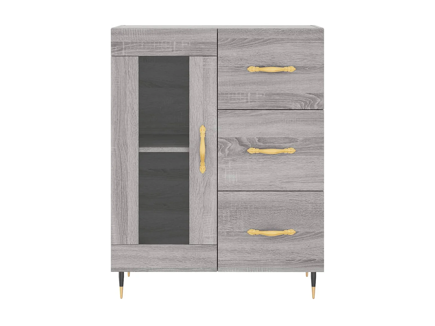 Sideboard Grau Sonoma - Lowboard 69,5x34x90 cm Holzwerkstoff -RM63890