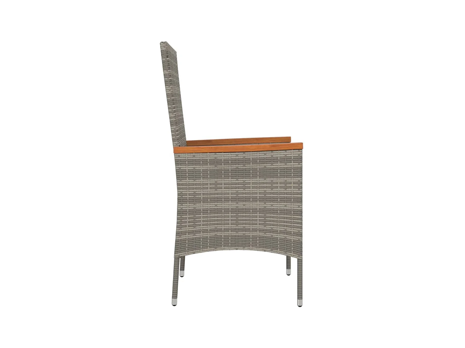 Chaises de jardin avec coussins 2 pcs Résine tressée Gris SEF35805