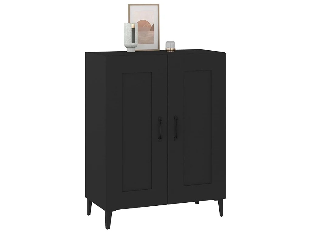 Sideboard Schwarz Anrichte 69,5x34x90 cm Holzwerkstoff -RM16228