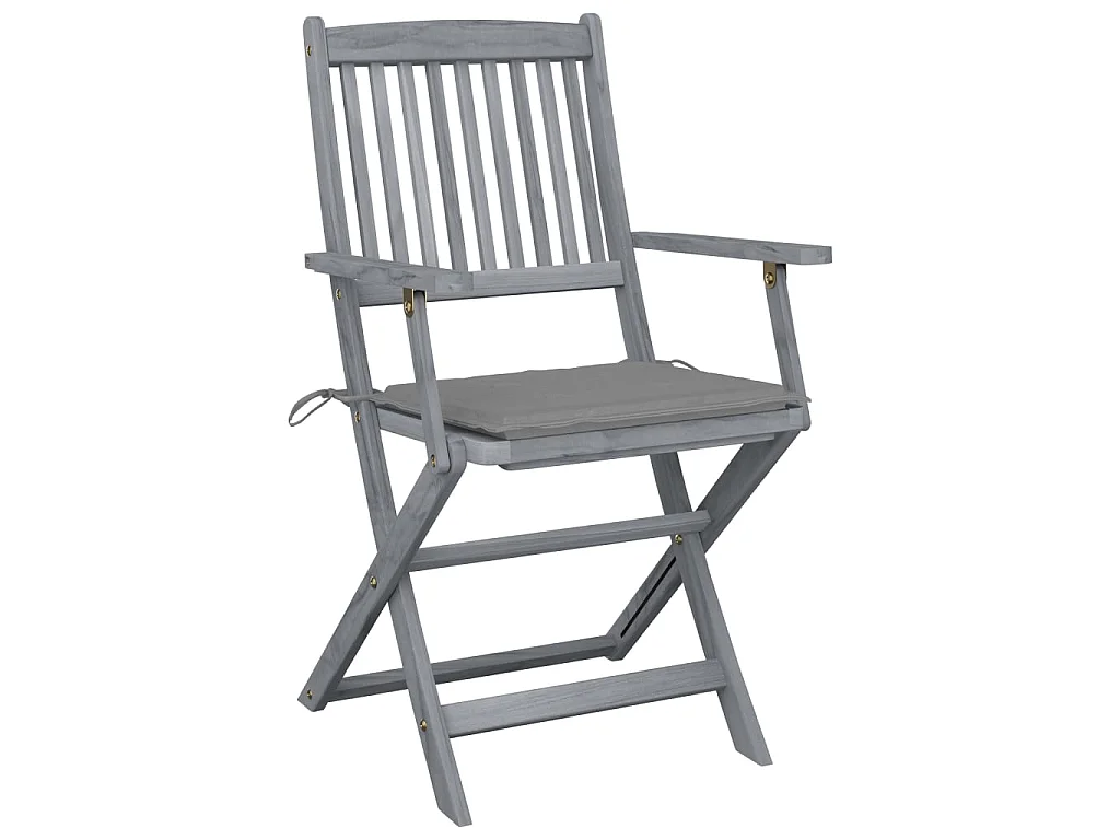 Cadeiras exterior dobráveis c/ almofadões 4 pcs acácia maciça PT727675