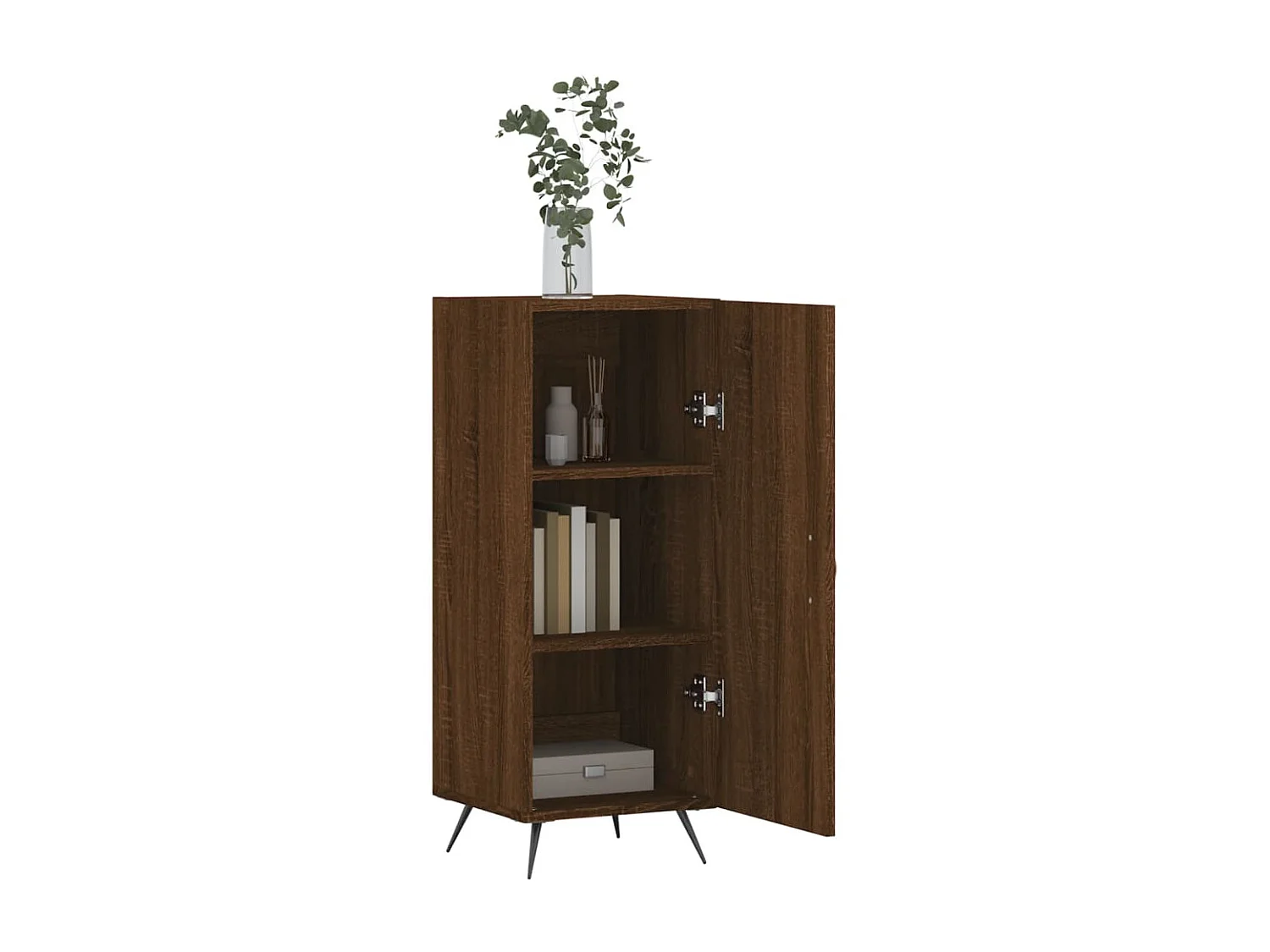 Sideboard Lowboard - Braun Eichen-Optik 34,5x34x90 cm Holzwerkstoff -RM91489