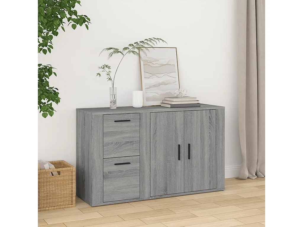 Sideboard Grau Sonoma - Lowboard 100x33x59,5 cm Holzwerkstoff -RM14238