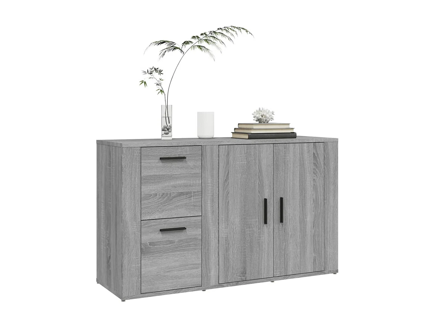 Sideboard Grau Sonoma - Lowboard 100x33x59,5 cm Holzwerkstoff -RM14238