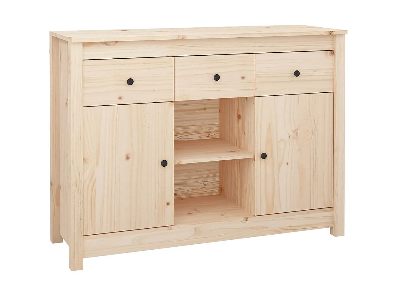 Sideboard Anrichte - 100x35x74,5 cm Massivholz Kiefer -RM53281