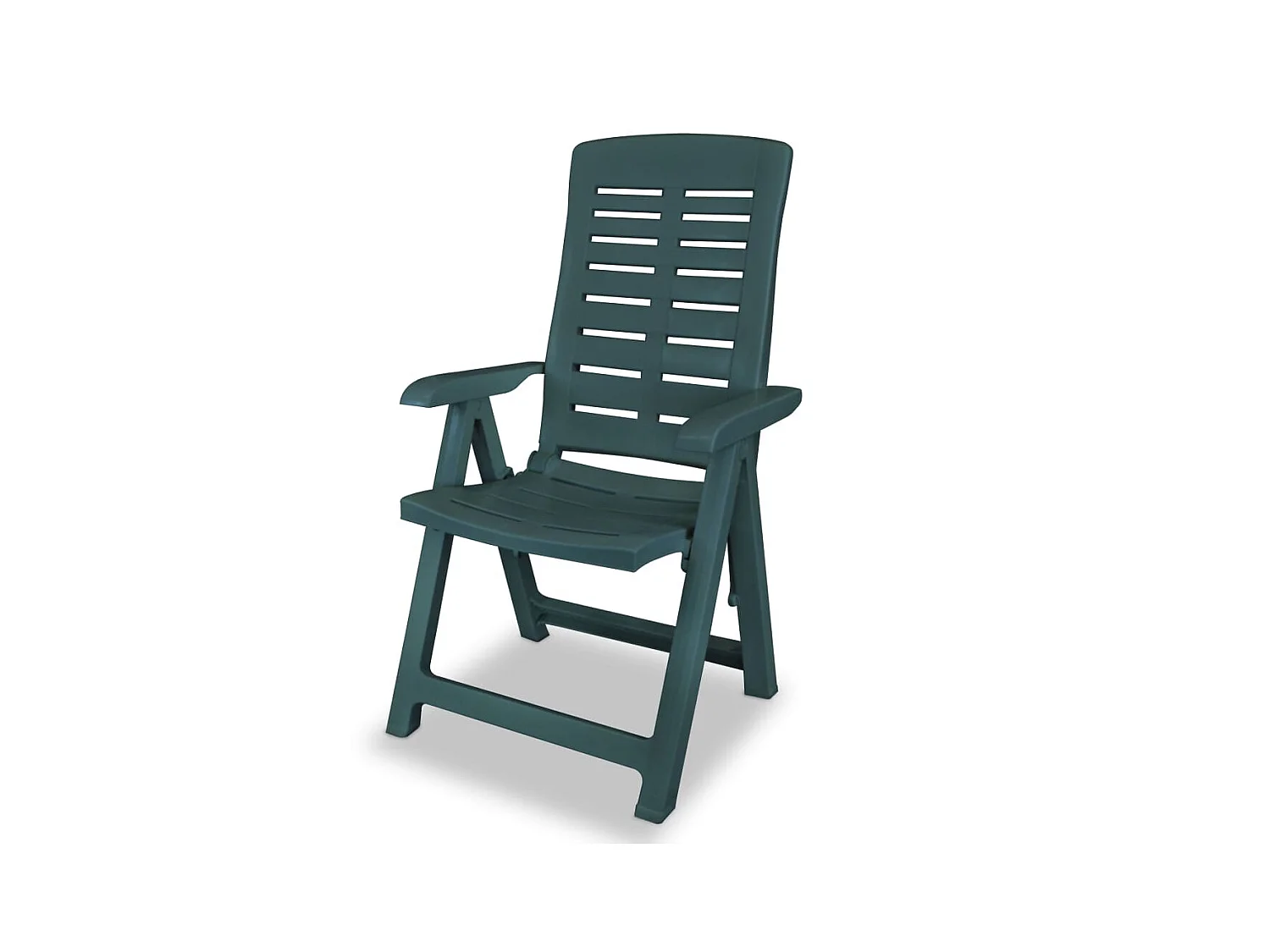 2 pcs Chaises inclinables de jardin Plastique Vert SEF88651