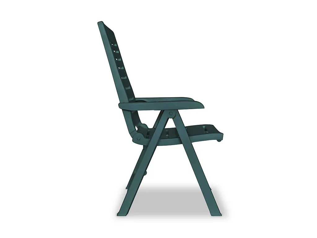 2 pcs Chaises inclinables de jardin Plastique Vert SEF88651