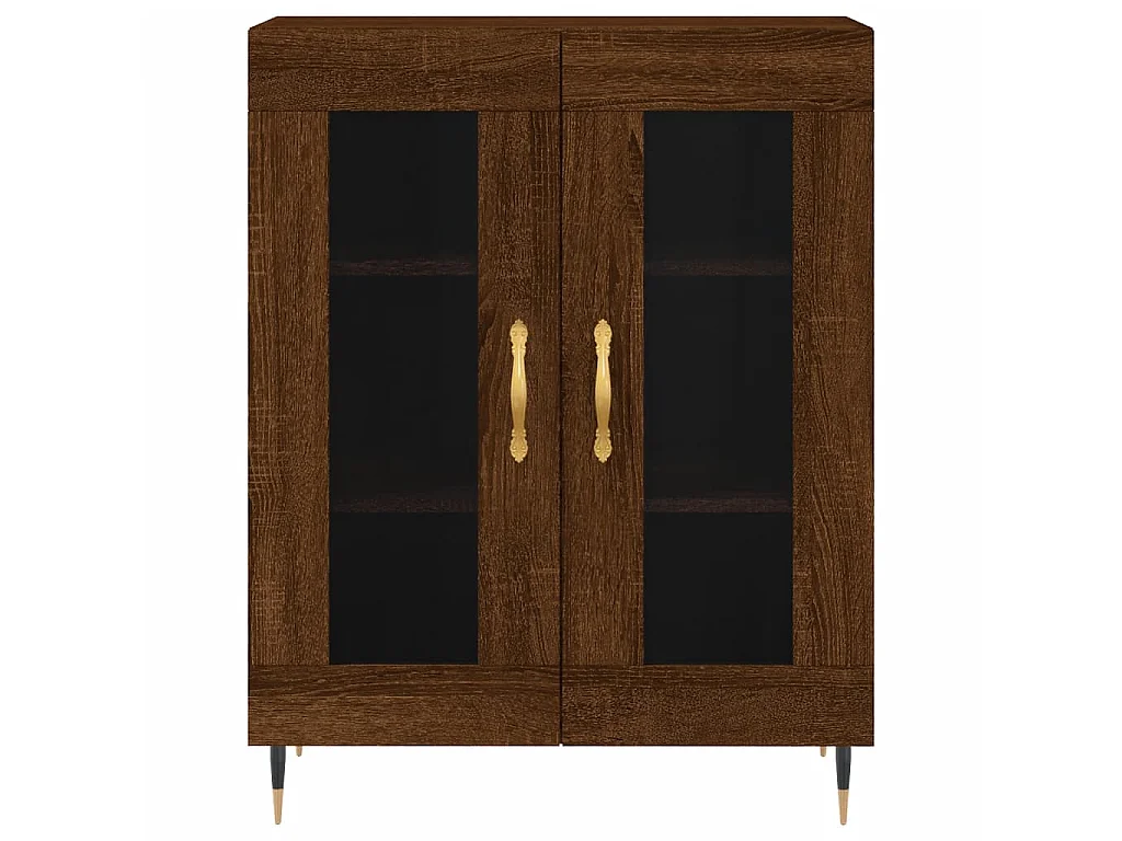 Sideboard Lowboard - Braun Eichen-Optik 69,5x34x90 cm Holzwerkstoff -RM84380