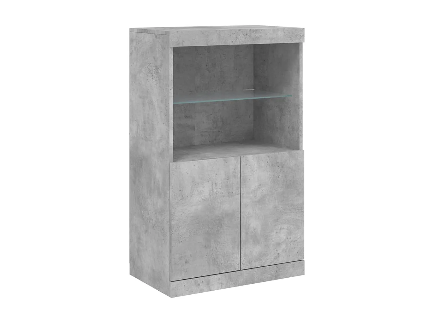 Sideboard mit LED-Leuchten - Anrichte Betongrau 60,5x37x100 cm -RM98092